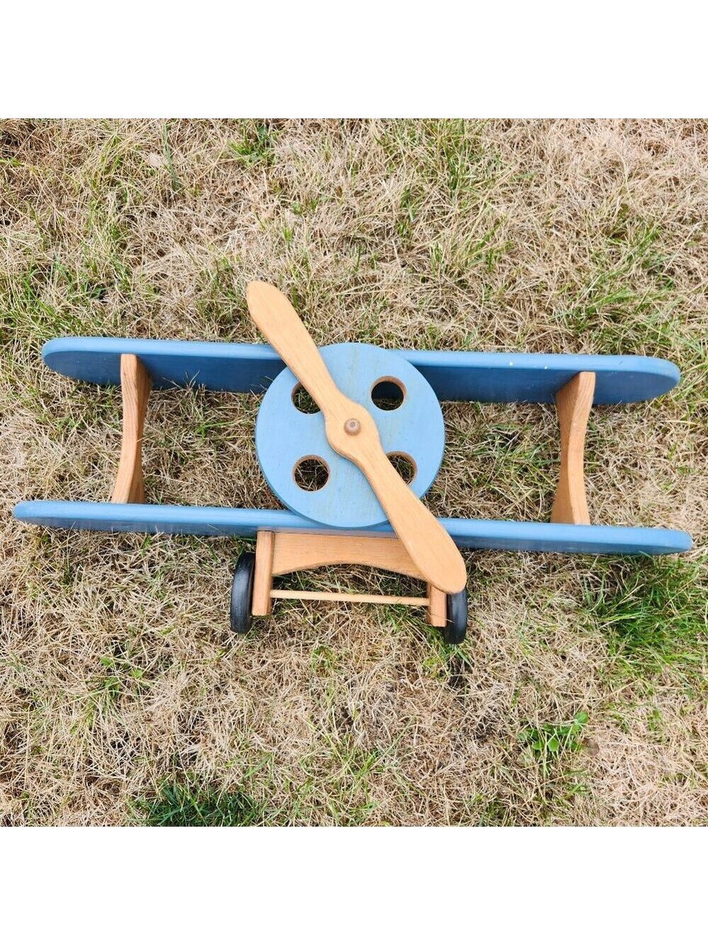 VINTAGE Air Plane Wall Shelf Decor Pine Kids Room Aviation Pilot Travel